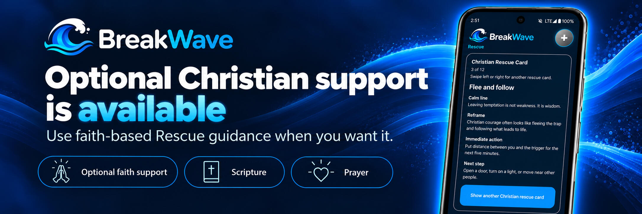 BreakWave Choose Secular or Christian Support